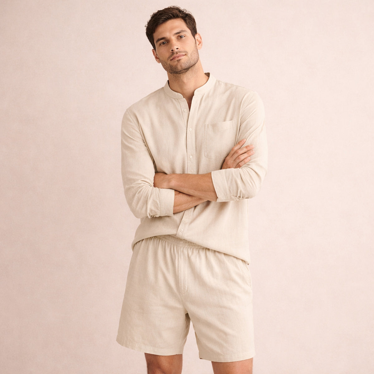 Theron | Men's Classic Linen Two Piece Set