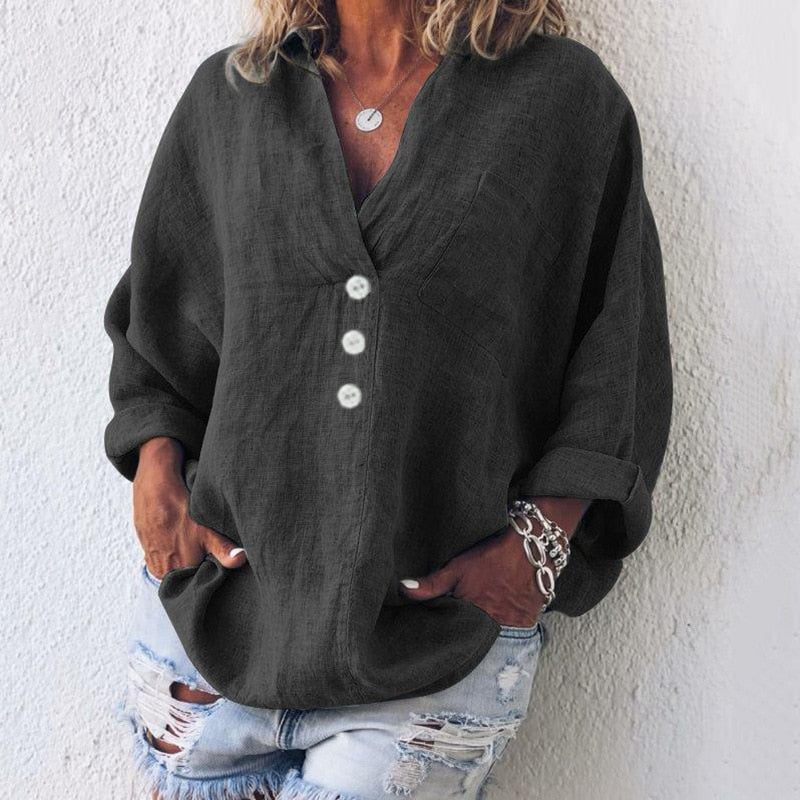 Carina | Casual Button Down Blouse