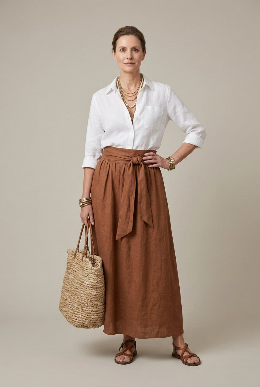 Evangeline | Elegant Two Piece Wrap Midi Set