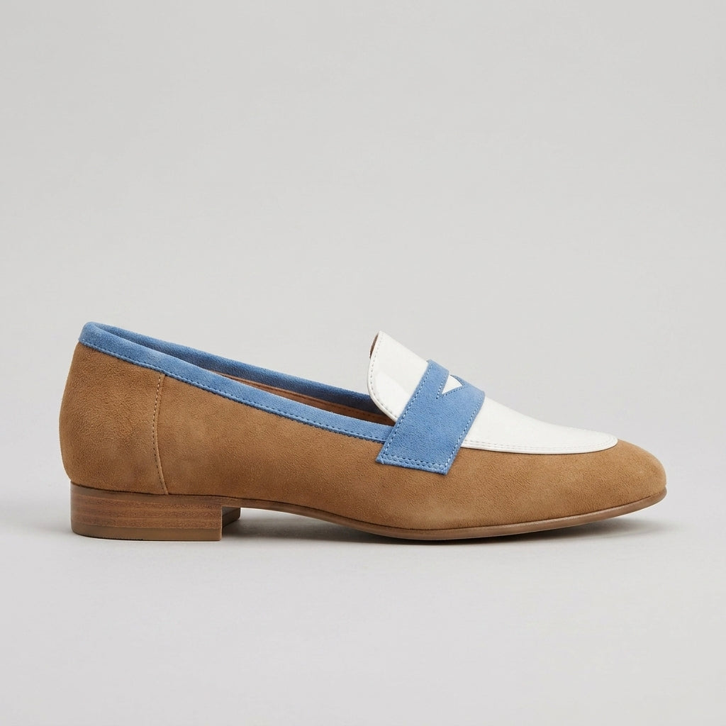 Veselle | Elegant Color Block Slip-On Loafers