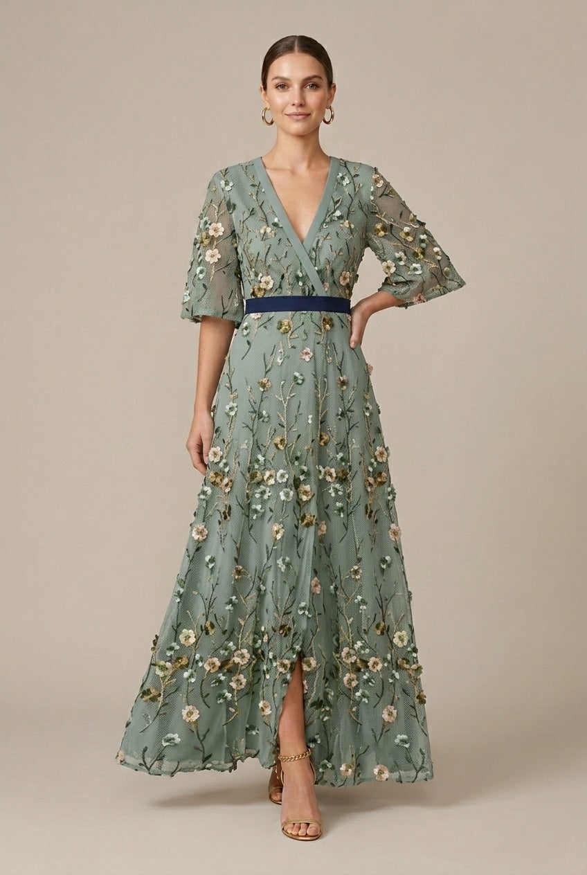 Solenne | Romantic Floral Maxi Dress