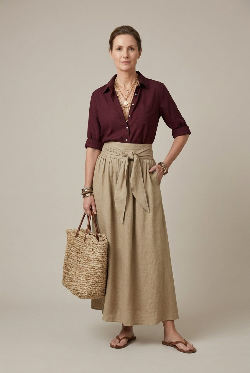 Evangeline | Elegant Two Piece Wrap Midi Set