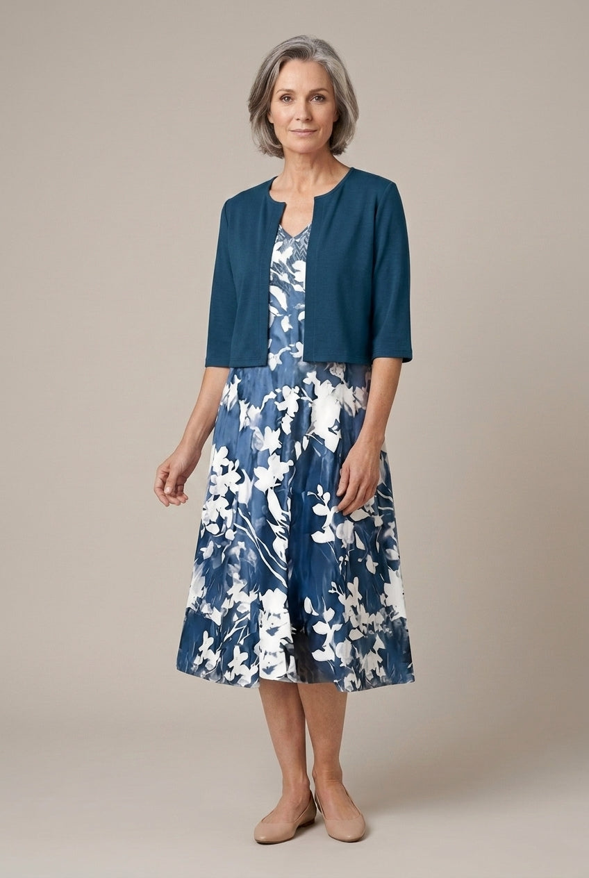 Ophelia | Elegant Floral Two Piece Midi Dress
