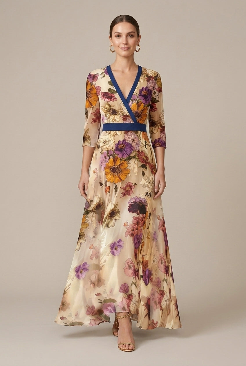 Solenne | Romantic Floral Maxi Dress