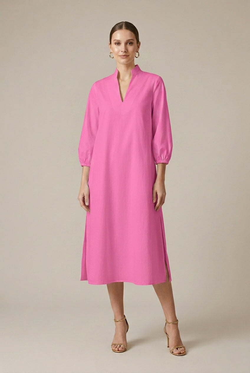 Ophelia | Elegant Oversized Puff Sleeve Midi Dress