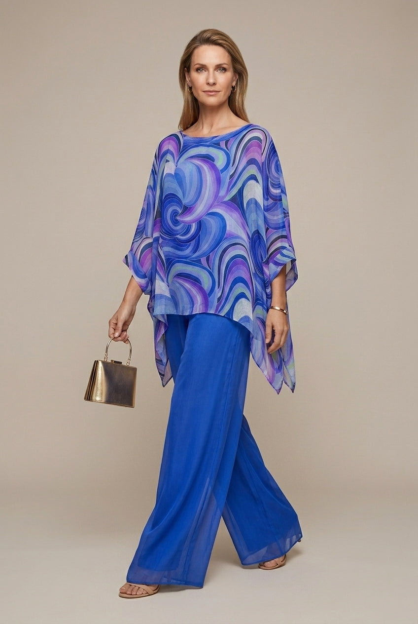 Celestia | Elegant Swirl Chiffon Going Out Sets