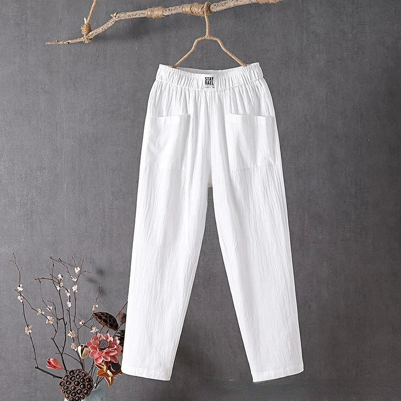 Cordelia | Casual Linen Wide Leg Pants Women